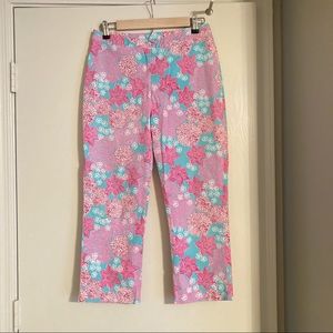 Vintage Lilly Pulitzer floral capri pants